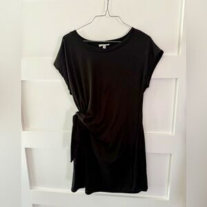 See You Monday black side tie faux wrap dress size small